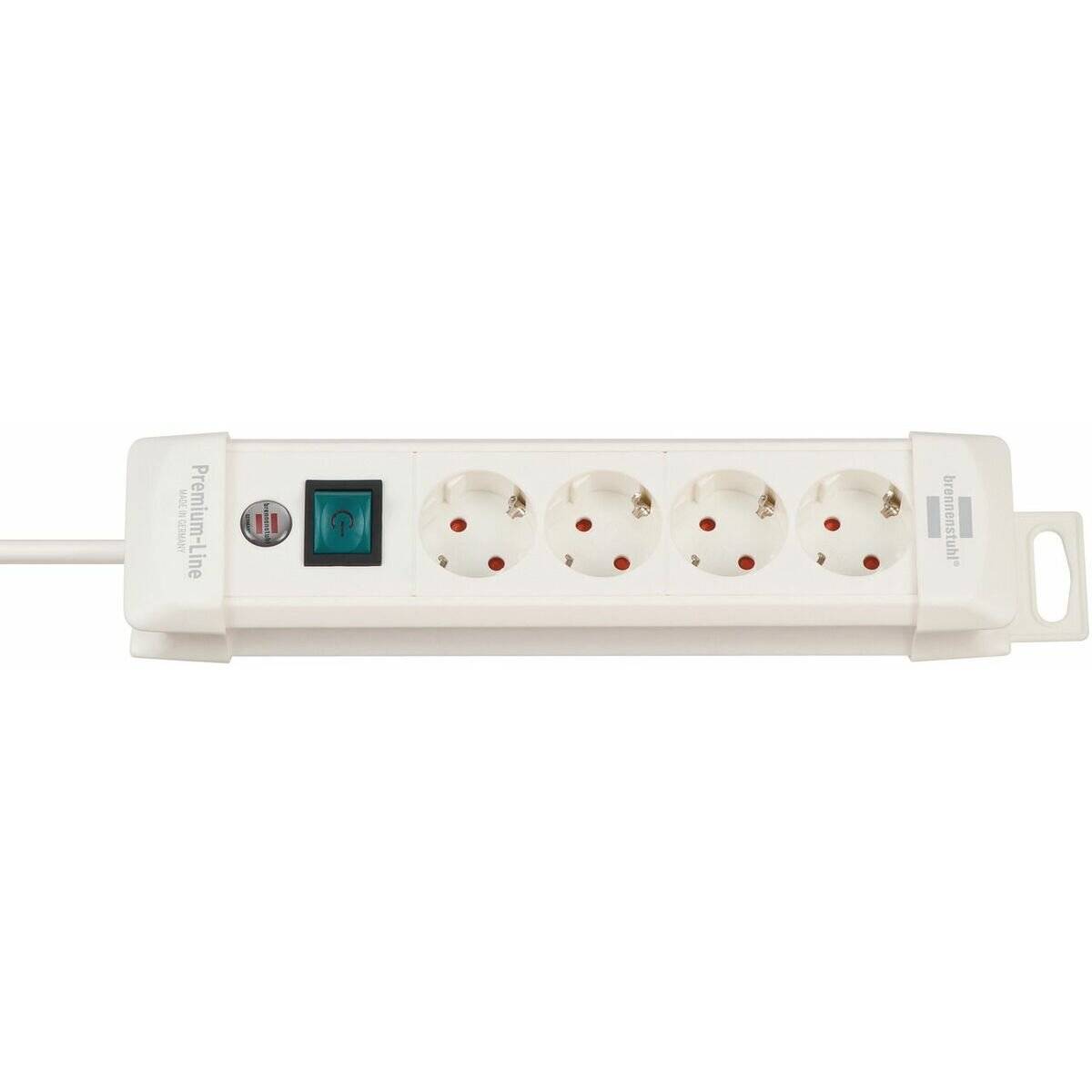brennenstuhl Premium-Line 6-fach Steckdosenleiste mit Schalter 3,0 m weiß