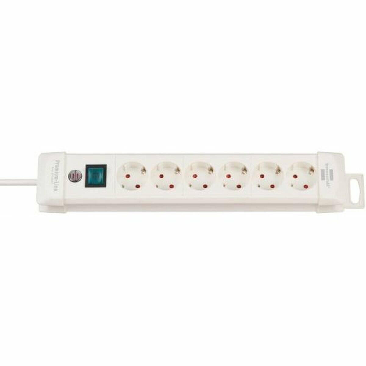brennenstuhl Premium-Line 6-fach Steckdosenleiste mit Schalter 3,0 m weiß