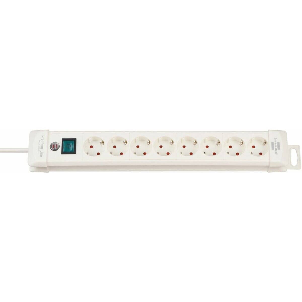 brennenstuhl Premium-Line 4-fach Steckdosenleiste mit Schalter 1,8 m weiß