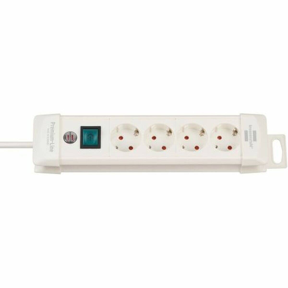 brennenstuhl Premium-Line 4-fach Steckdosenleiste mit Schalter 1,8 m weiß
