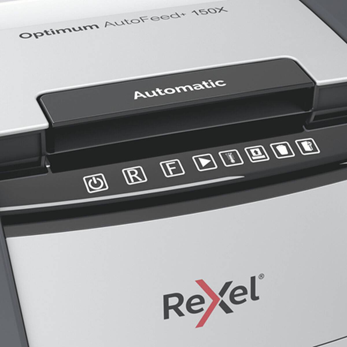 Rexel Aktenvernichter, Optimum AutoFeed+ 150X, Partikelschnitt, 4 x 28 mm