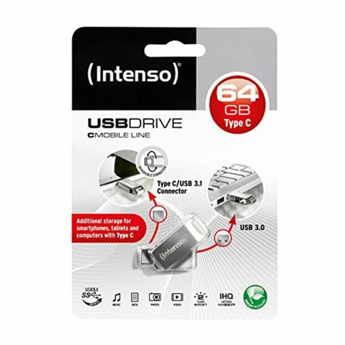 Intenso USB-Stick cMobile Line USB C silber 64 GB
