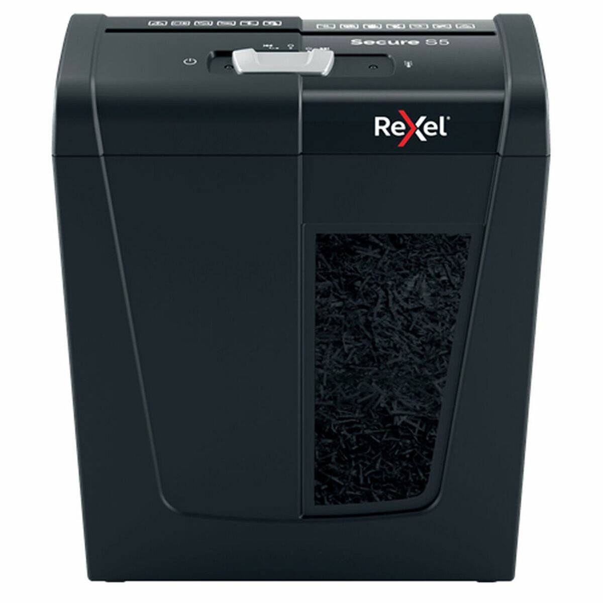 Rexel Secure S5 Aktenvernichter mit Streifenschnitt P-2 6 mm 5 Blatt schwarz