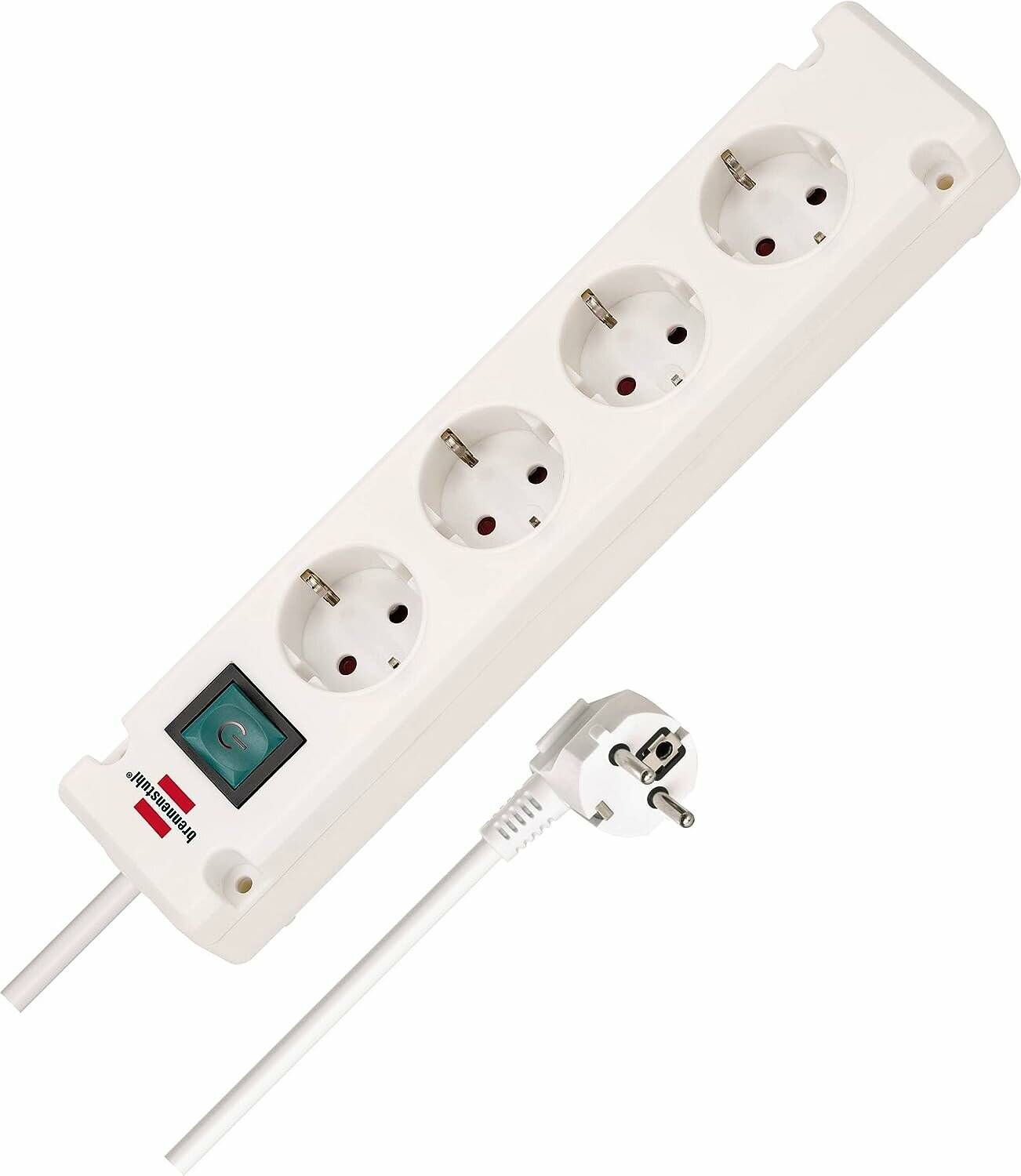 Brennenstuhl Bremounta Steckdosenleiste 4-fach (weiÃ  , 1,5 Meter)