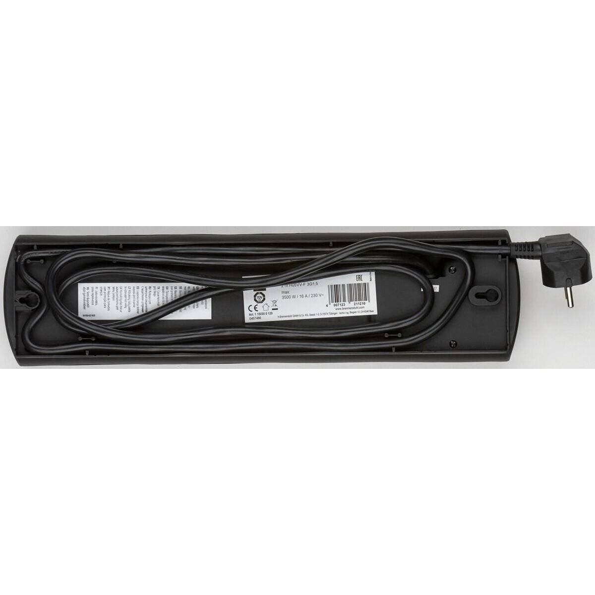 brennenstuhl Primera-Line 4-fach Steckdosenleiste mit Schalter 1,5 m schwarz