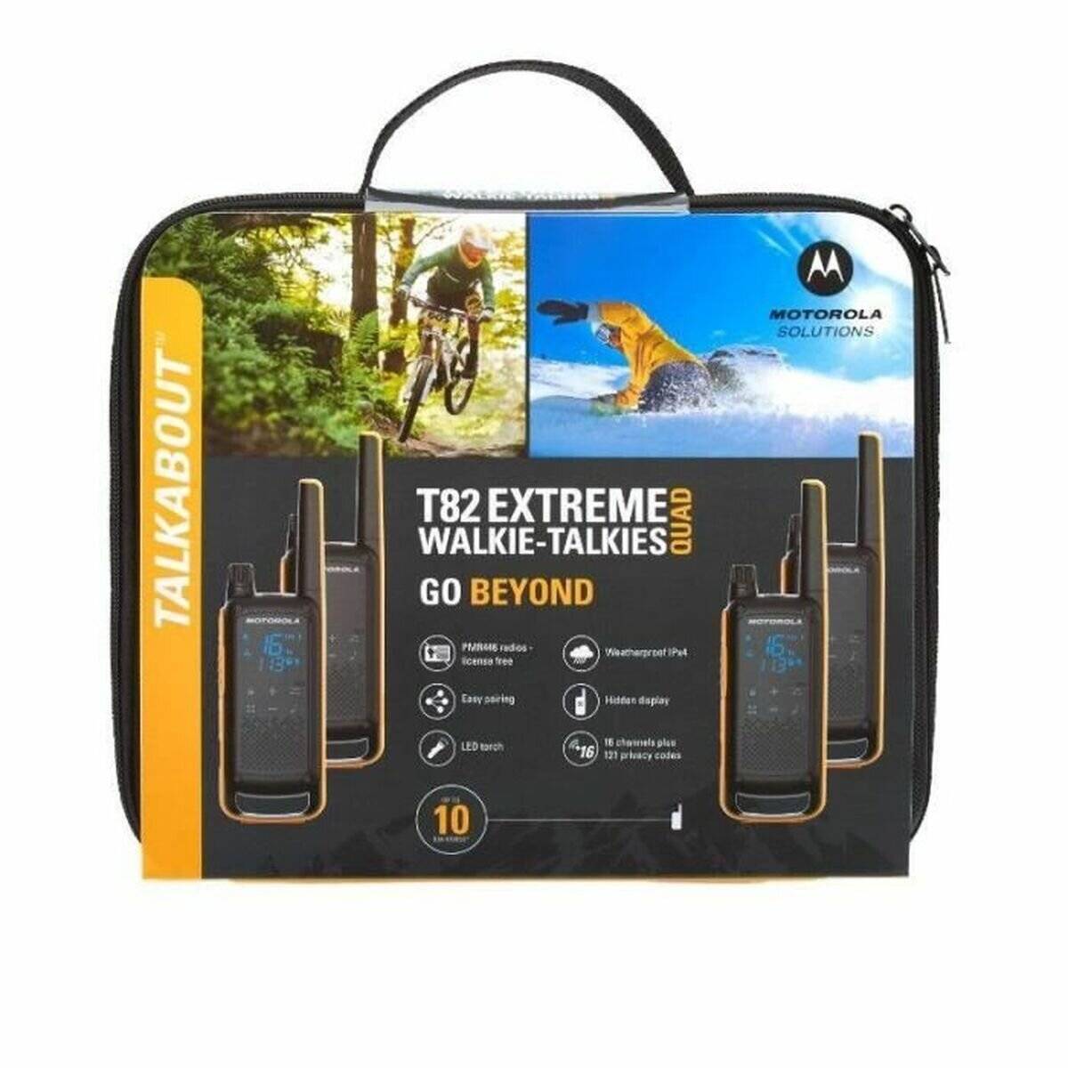 MOTOROLA Talkabout T82 EXTREME Quadpack Funkgeräte schwarz/gelb