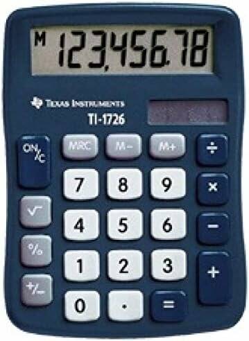 TEXAS INSTRUMENTS TI-1726 Taschenrechner blau