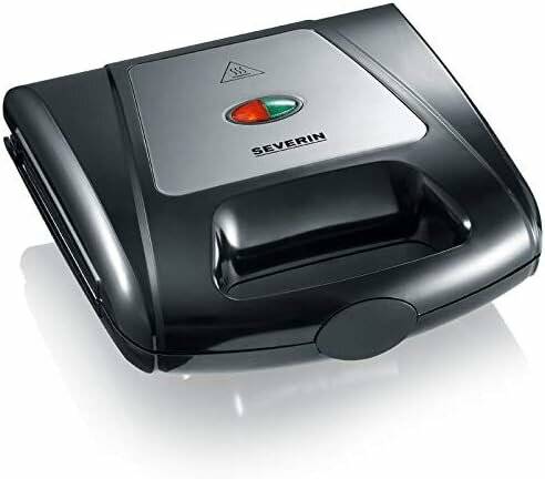 3in1 Sandwich-Toaster SA 2968 (schwarz/edelstahl, 1.000 Watt, mit 3 Platten-Sets)