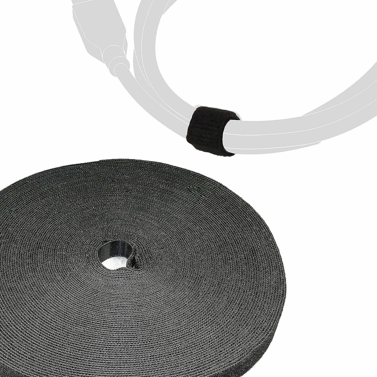 LABEL THE CABLE Klettband ROLL STRAP PRO schwarz