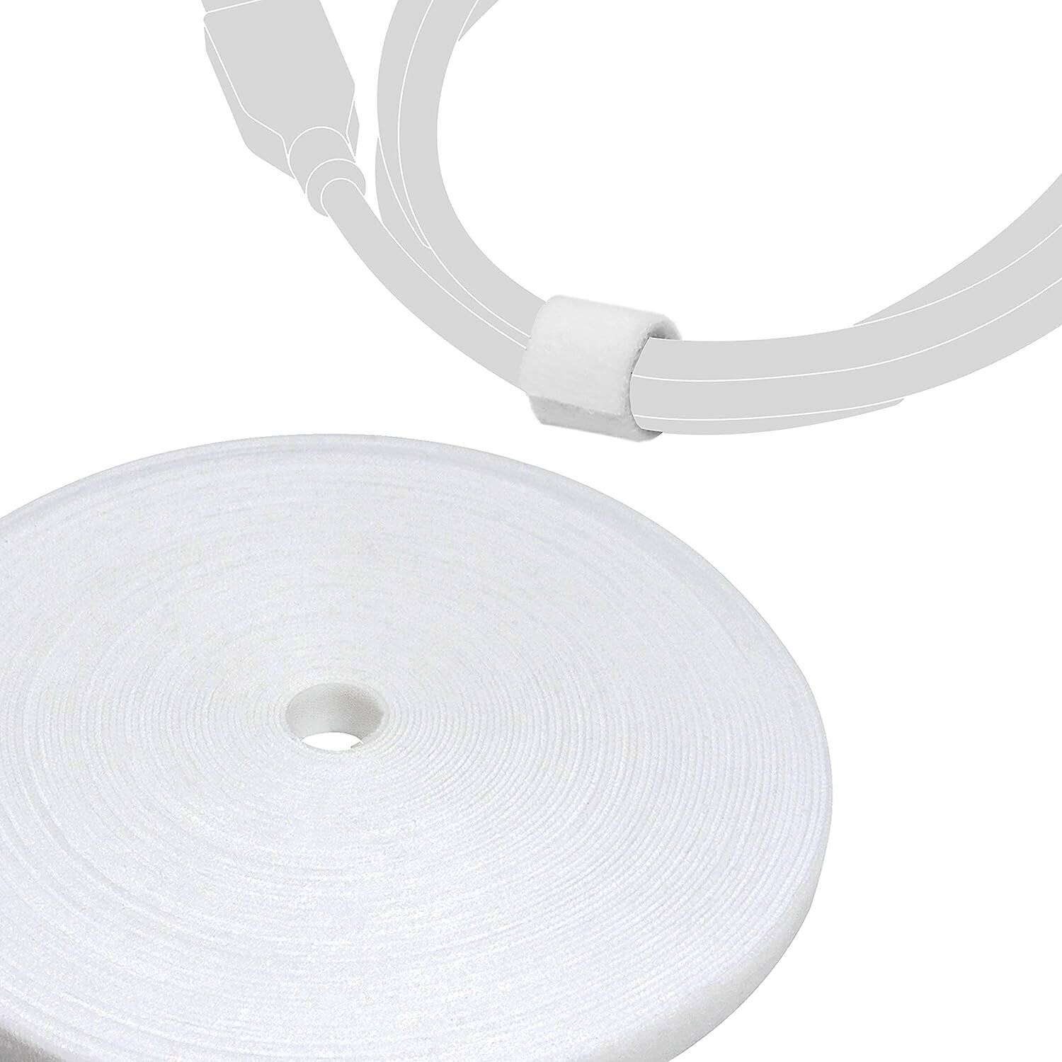 LABEL THE CABLE Klettband ROLL STRAP PRO weiß