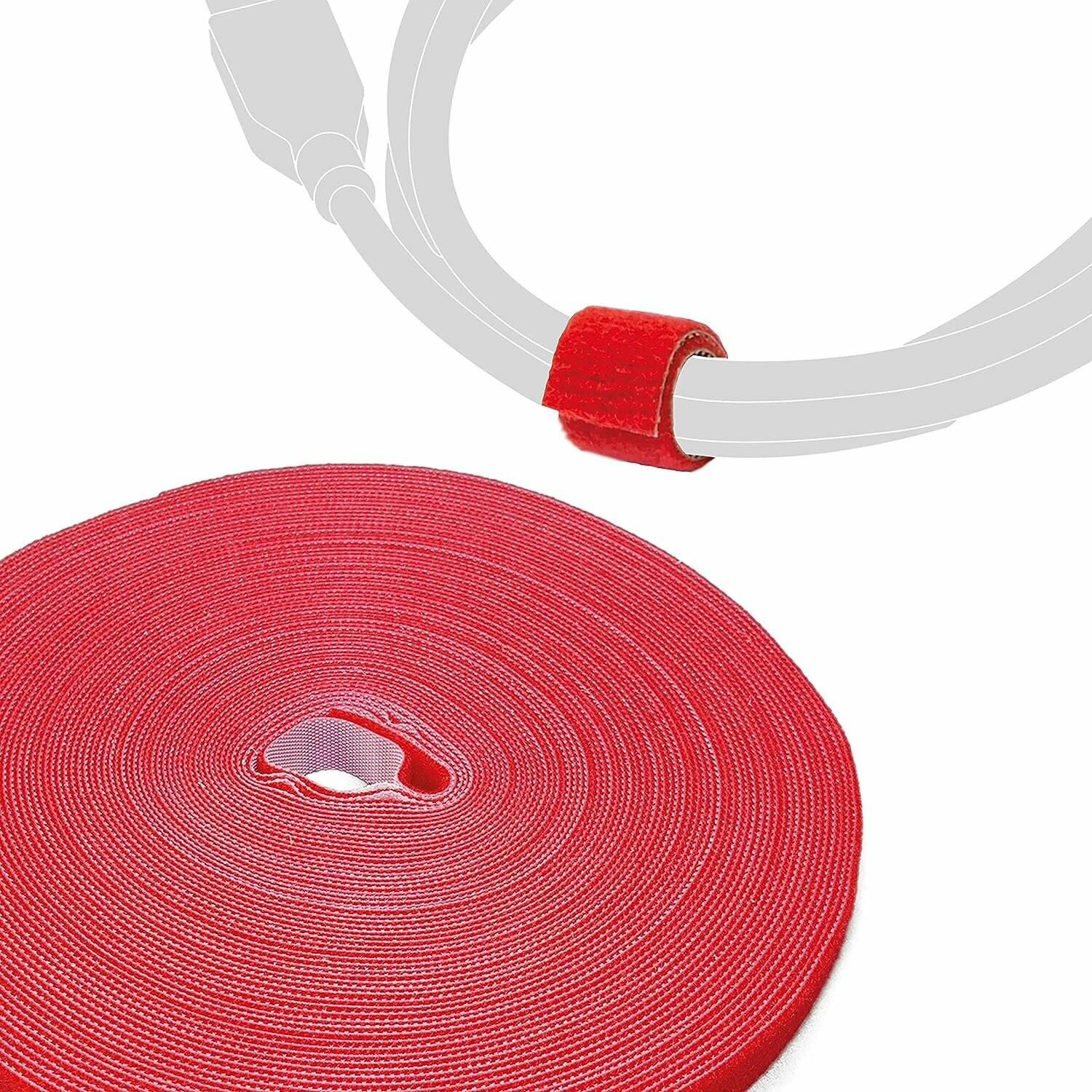 LABEL THE CABLE Klettband ROLL STRAP PRO rot