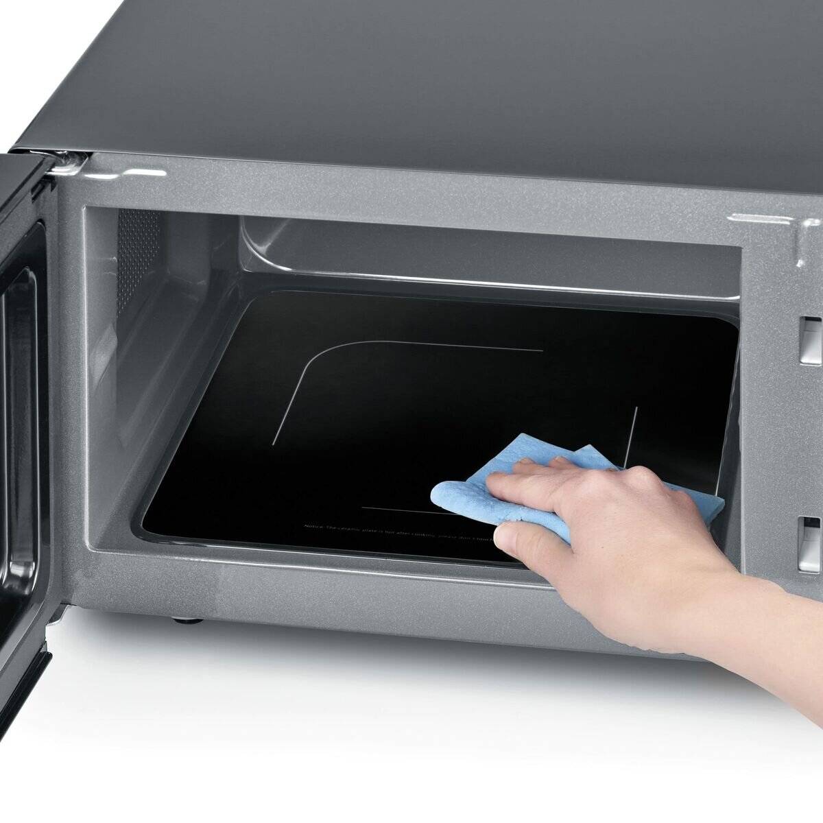 SEVERIN MW 7762 Mikrowelle 800 Watt schwarz, edelstahl