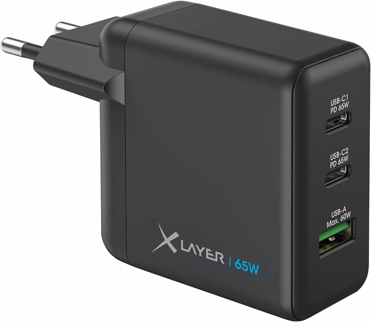 XLAYER Powercharger 65W Ladeadapter schwarz, 65 Watt