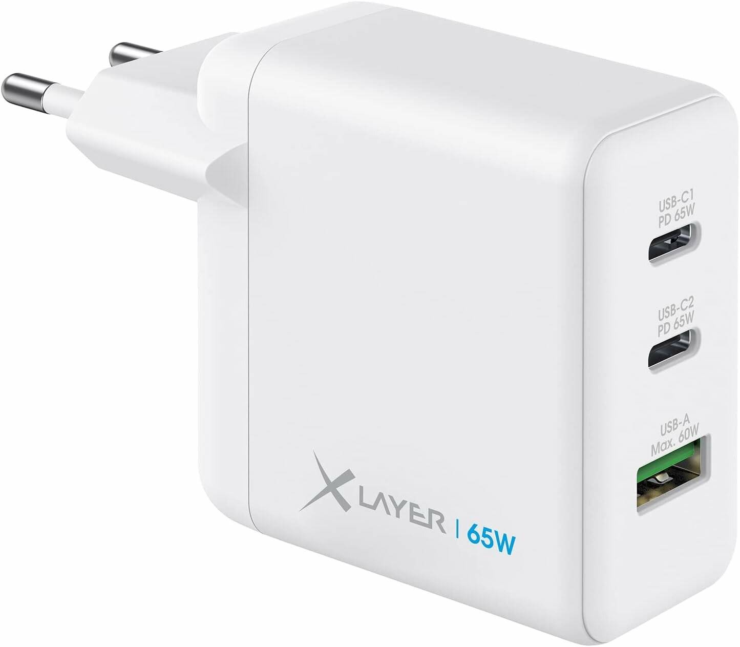 XLAYER Powercharger 65W Ladeadapter weiß, 65 Watt