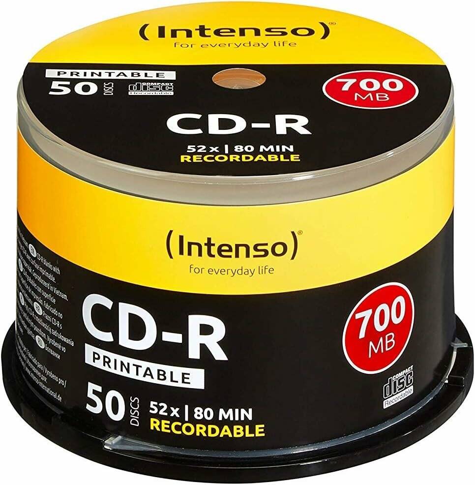 50 Intenso CD-R 700 MB bedruckbar