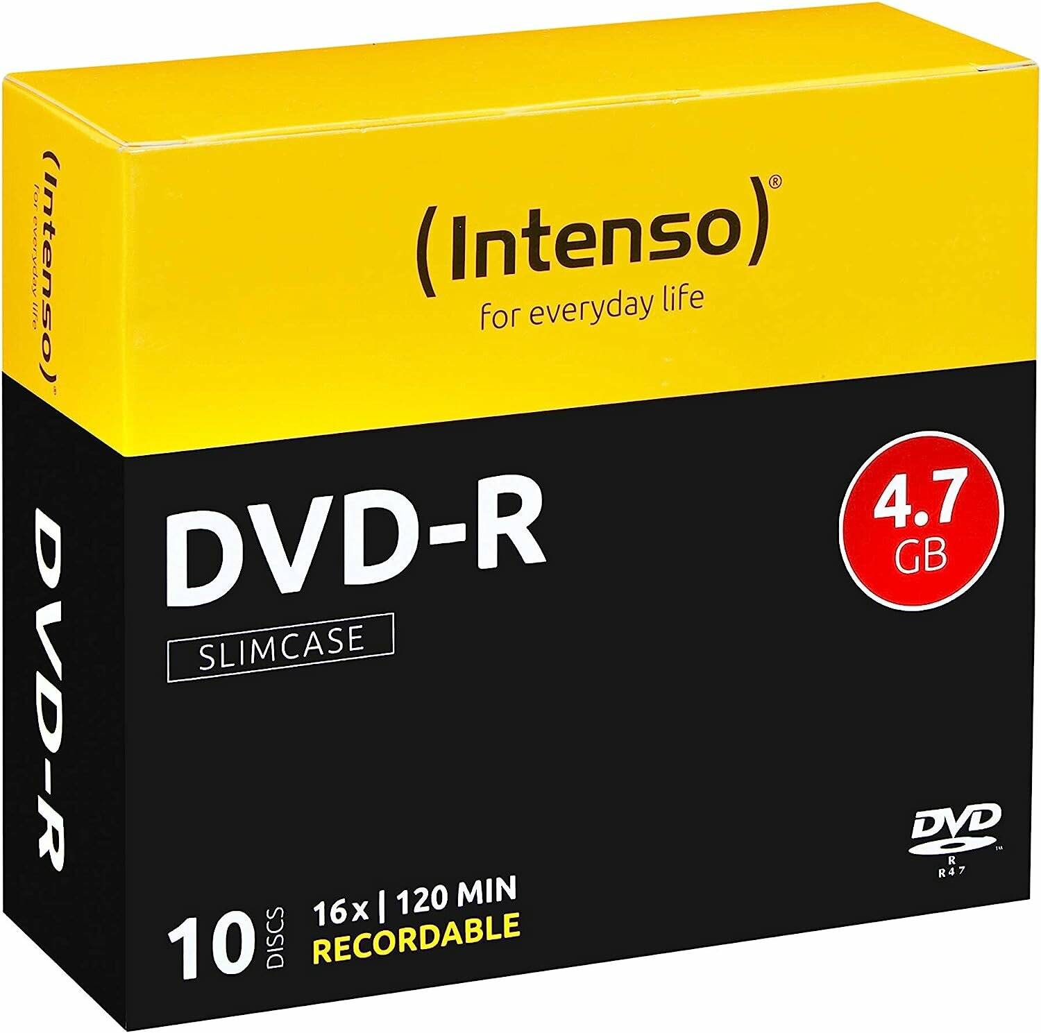 10 Intenso DVD-R 4,7 GB