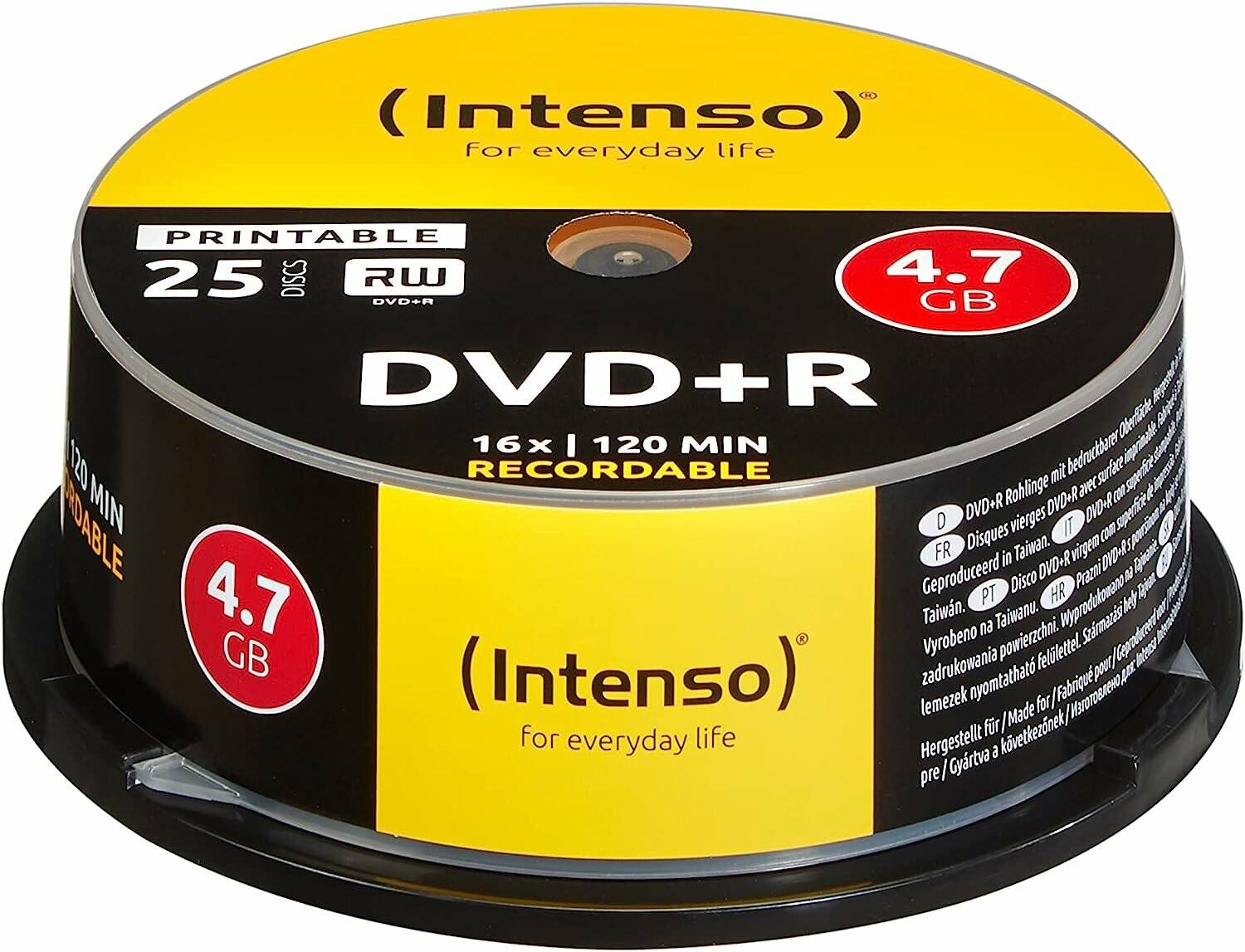 25 Intenso DVD+R 4,7 GB bedruckbar