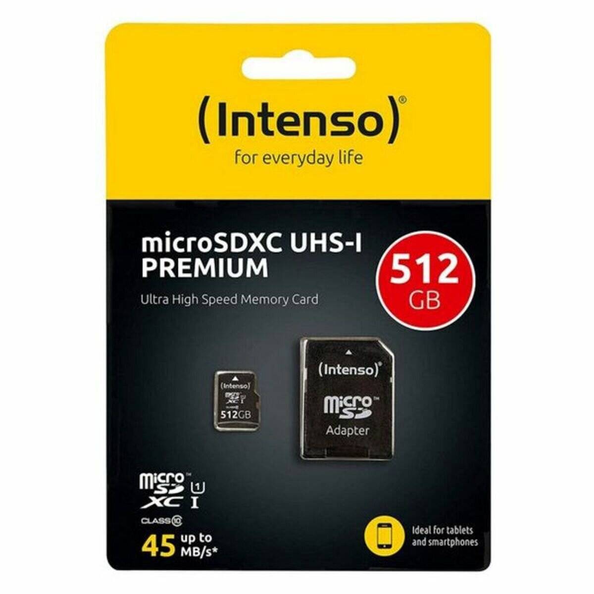 Premium 512 GB microSDXC (schwarz, UHS-I U1, Class 10)