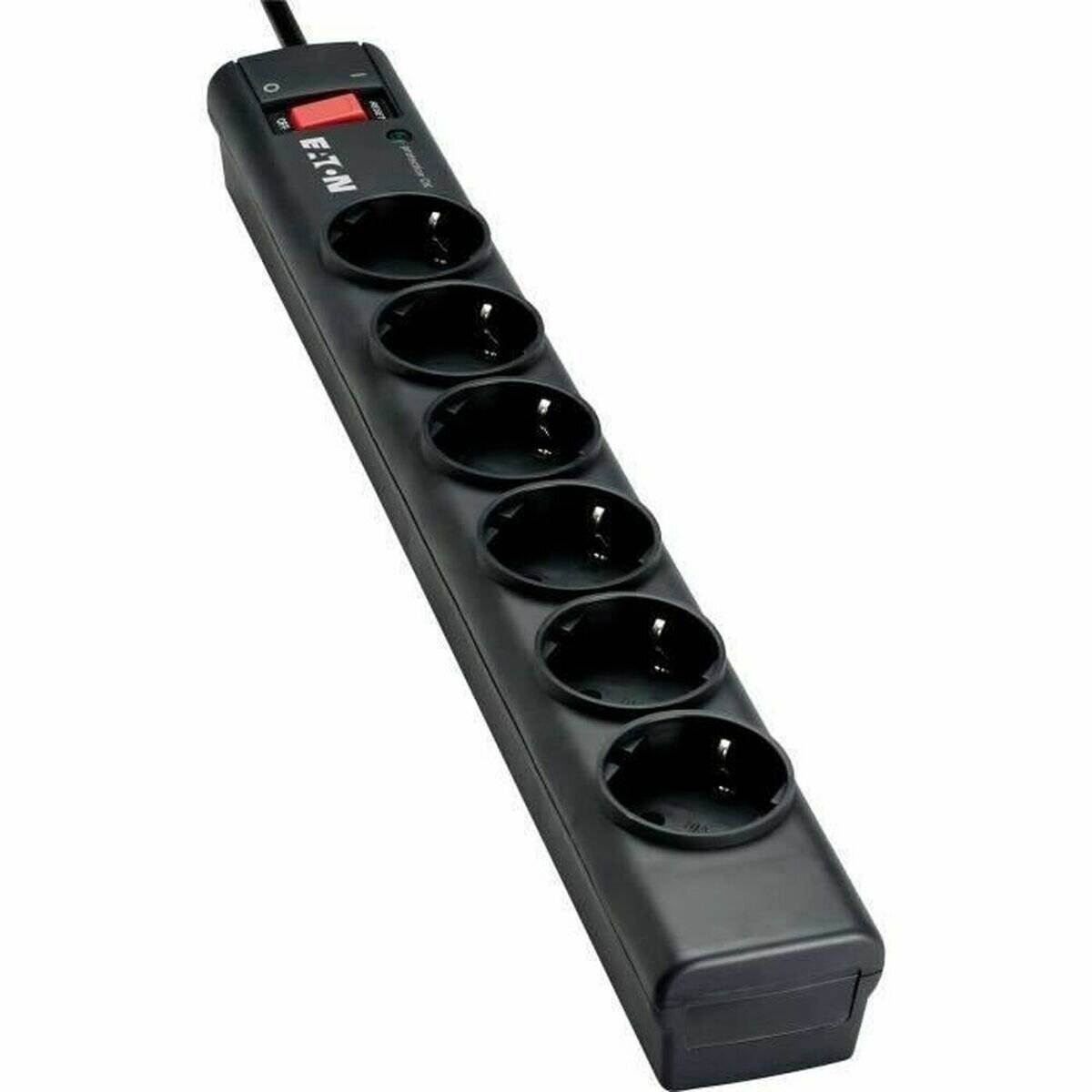 EATON Protection Strip 6 DIN 6-fach Steckdosenleiste mit Überspannungsschutz schwarz