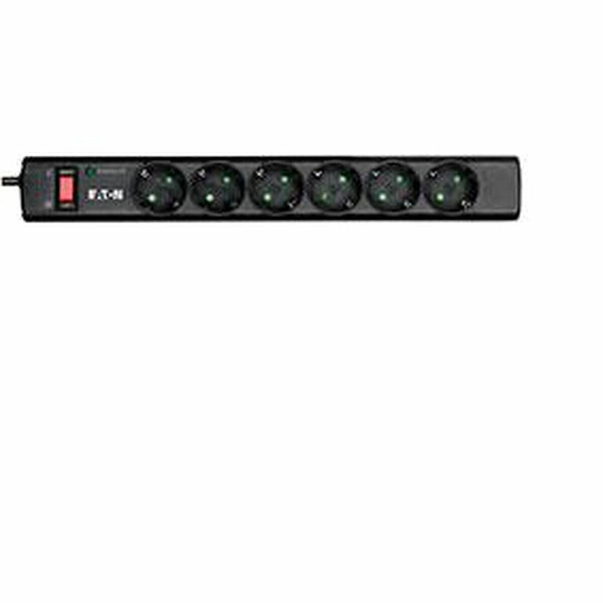 EATON Protection Strip 6 DIN 6-fach Steckdosenleiste mit Überspannungsschutz schwarz