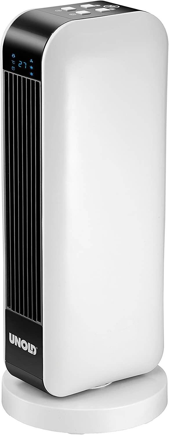 Keramik-Heizlüfter Design (weiß/schwarz, 2.000 Watt)