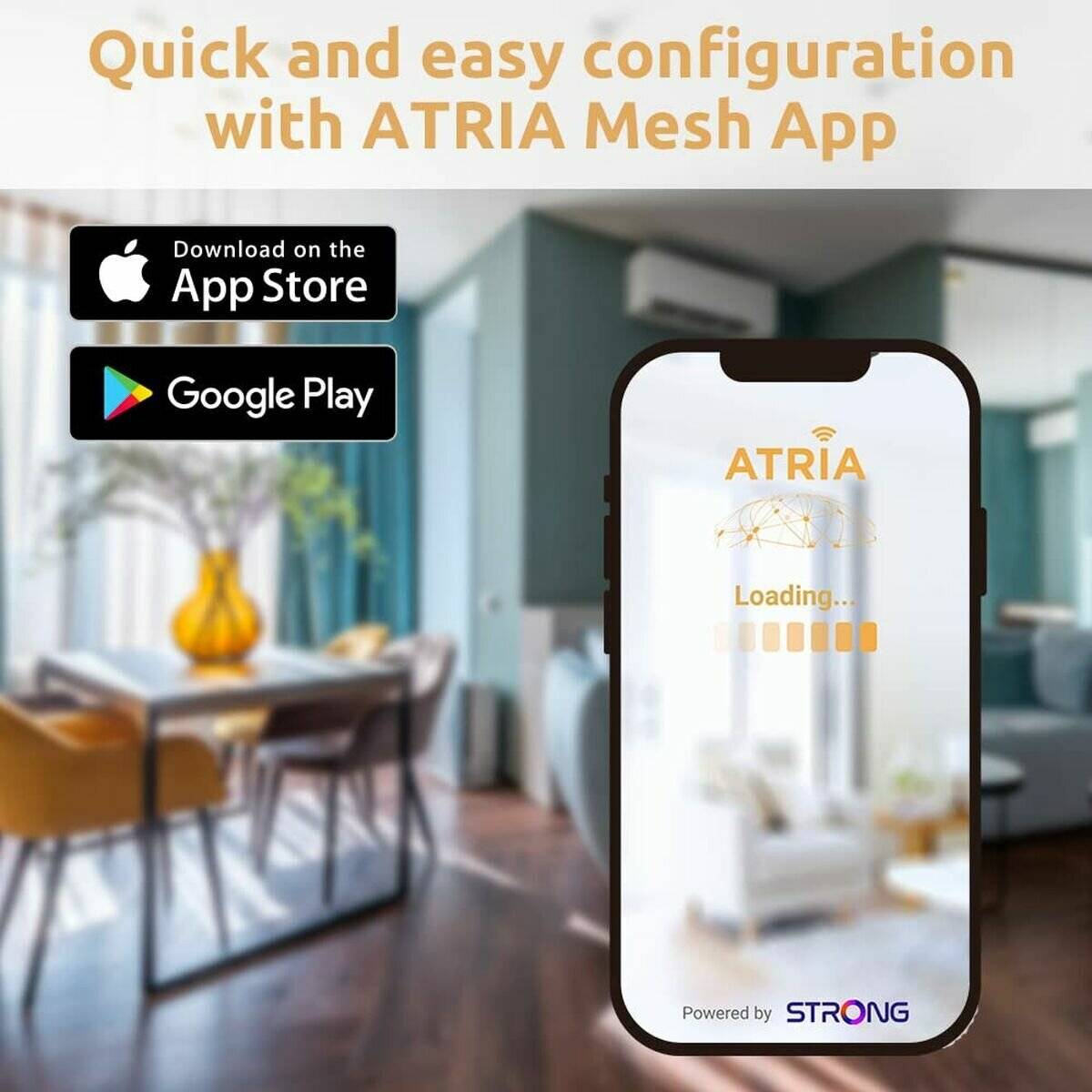 2 STRONG ATRIA Mesh Home Kit AX3000 WLAN-Repeater