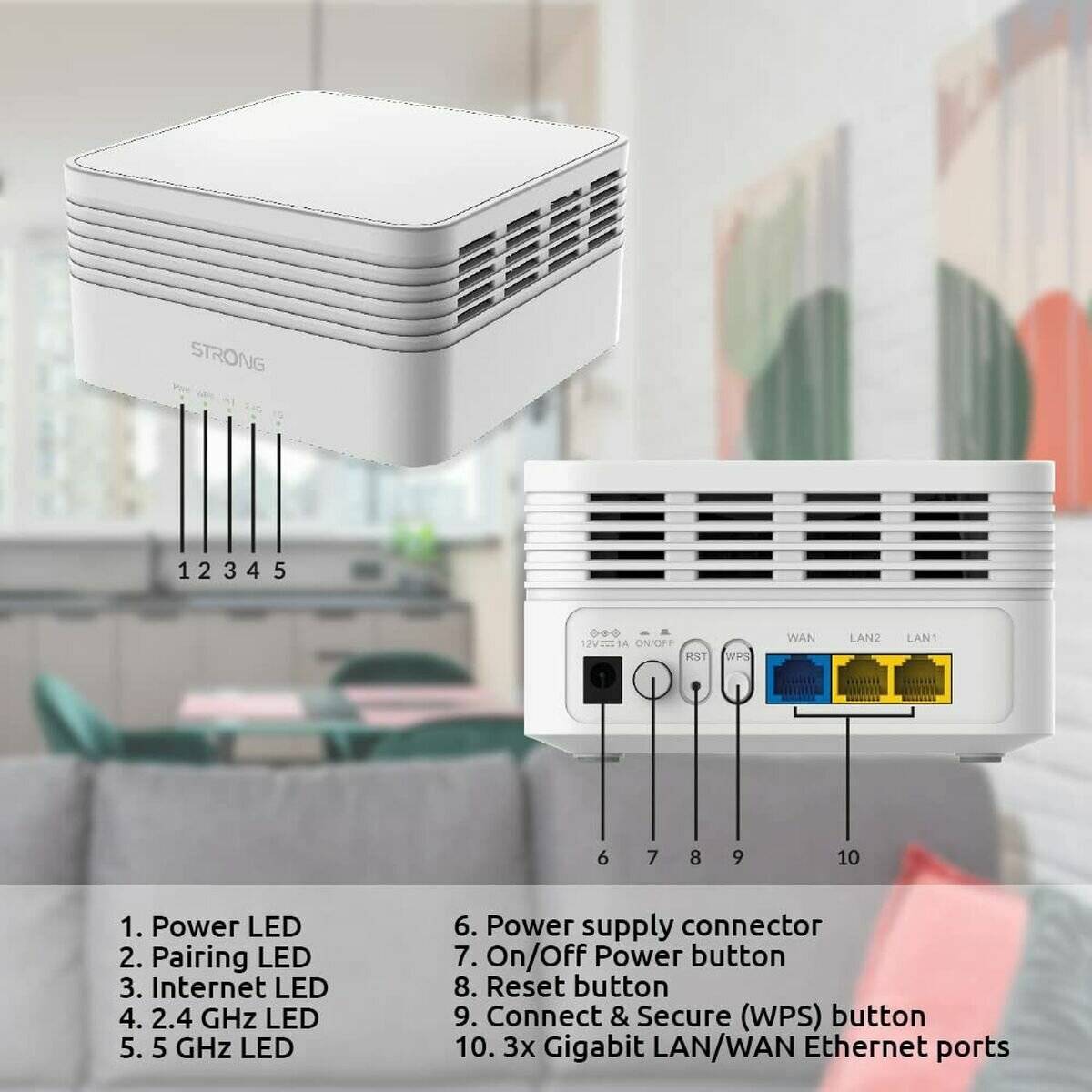 2 STRONG ATRIA Mesh Home Kit AX3000 WLAN-Repeater