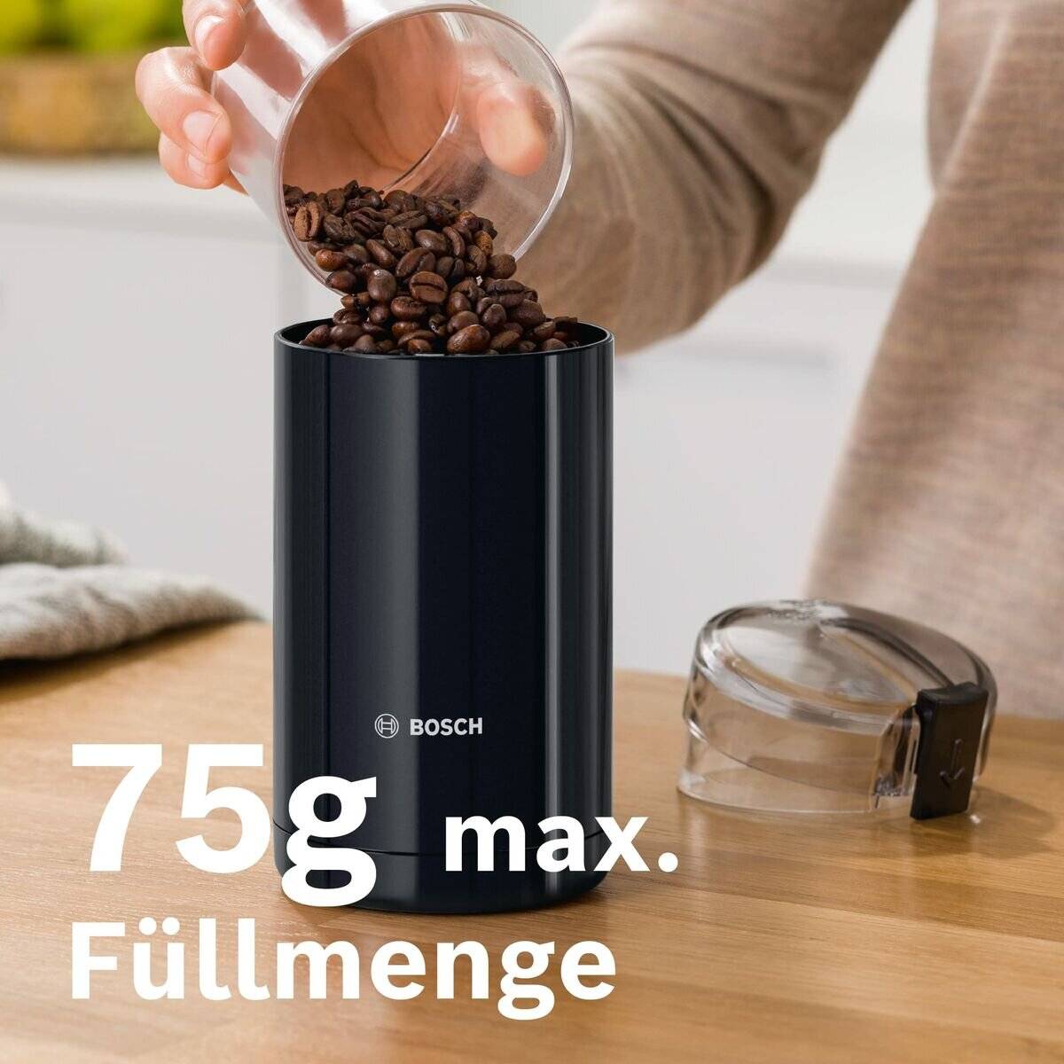 Kaffeemühle TSM6A013 (schwarz, 180 Watt)