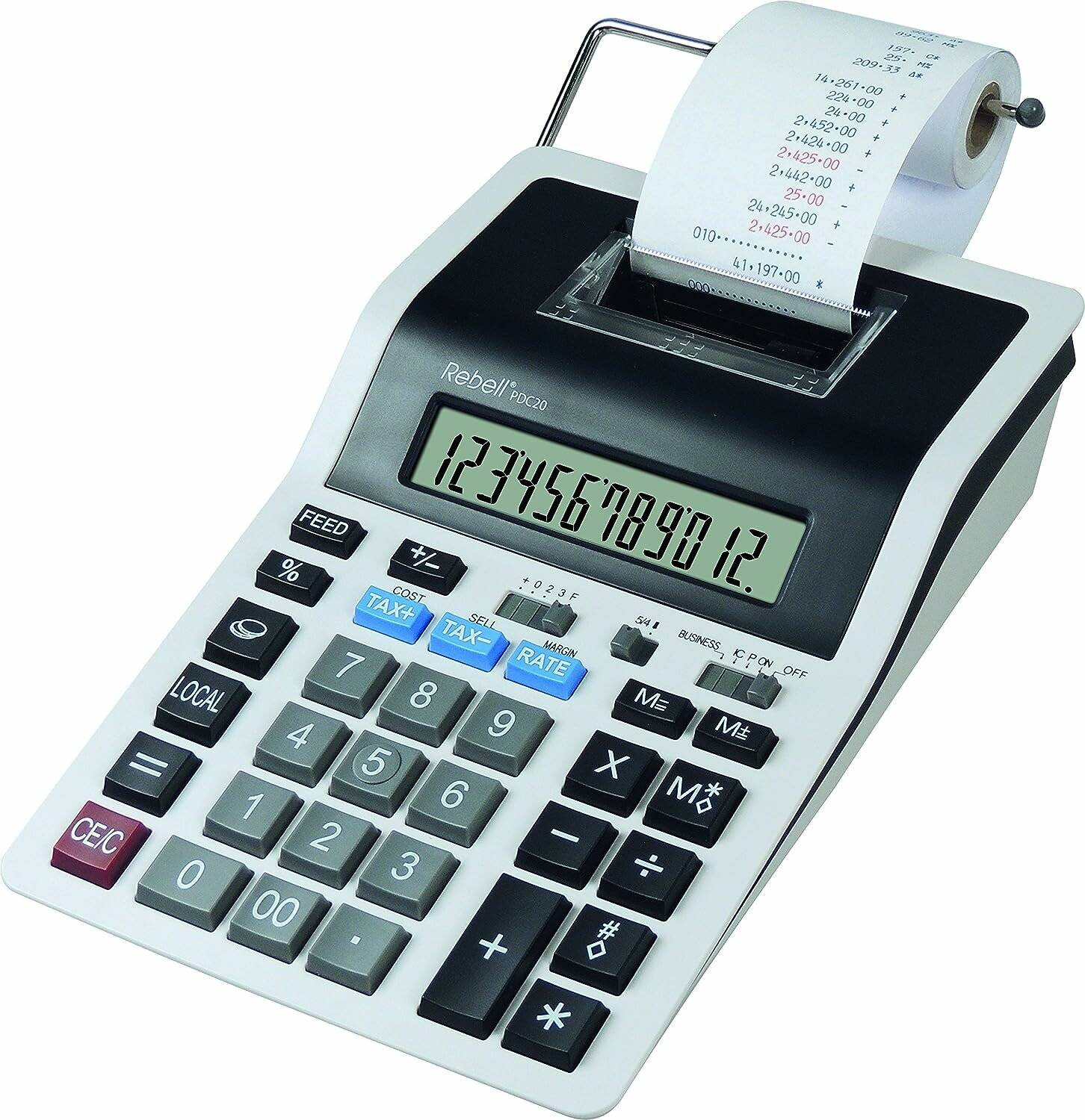 Rebell PDC20 Tischrechner druckend weiß/schwarz