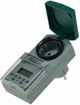 digitale Wochen-Zeitschaltuhr für Außen 7 Tage, 230V, 1800W