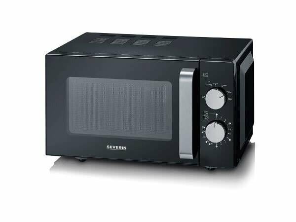 Severin - Mikrowelle mit Keramikplatte 20L/800W - Schwarz/Stahl (24203)