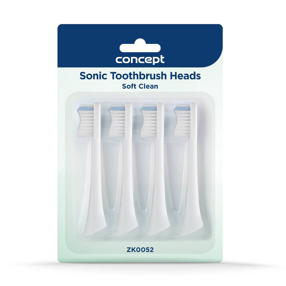 Replacement toothbrush head PERFECT SMILE ZK500x, Soft Clean, 4 pcs - Variant: ZK0052 bílé