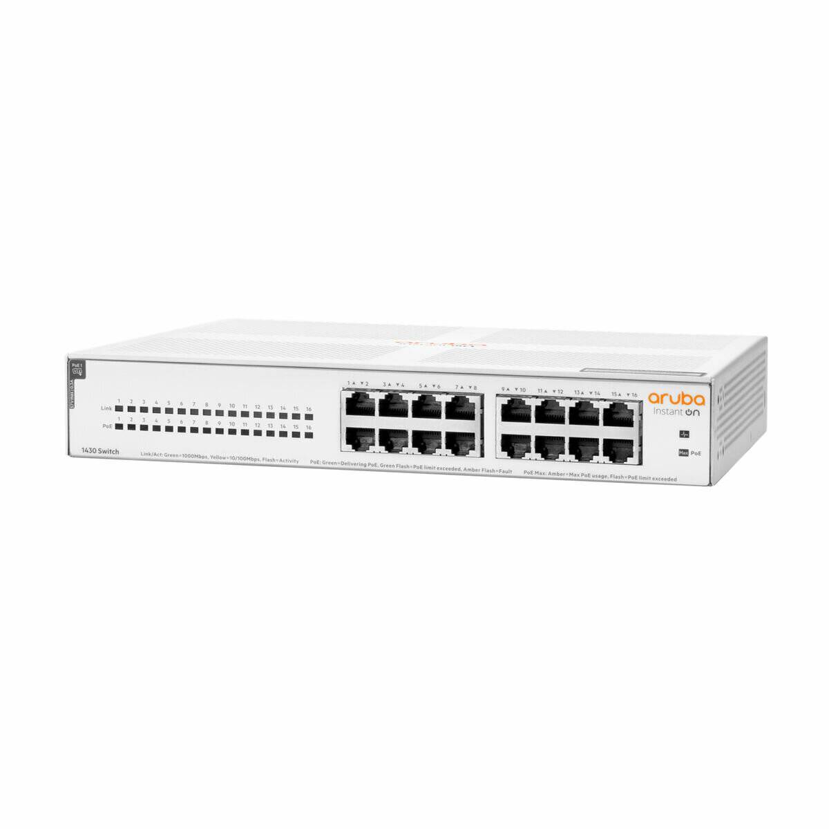 HPE Aruba Instant On 1430 16G Class4 PoE Switch 16-fach