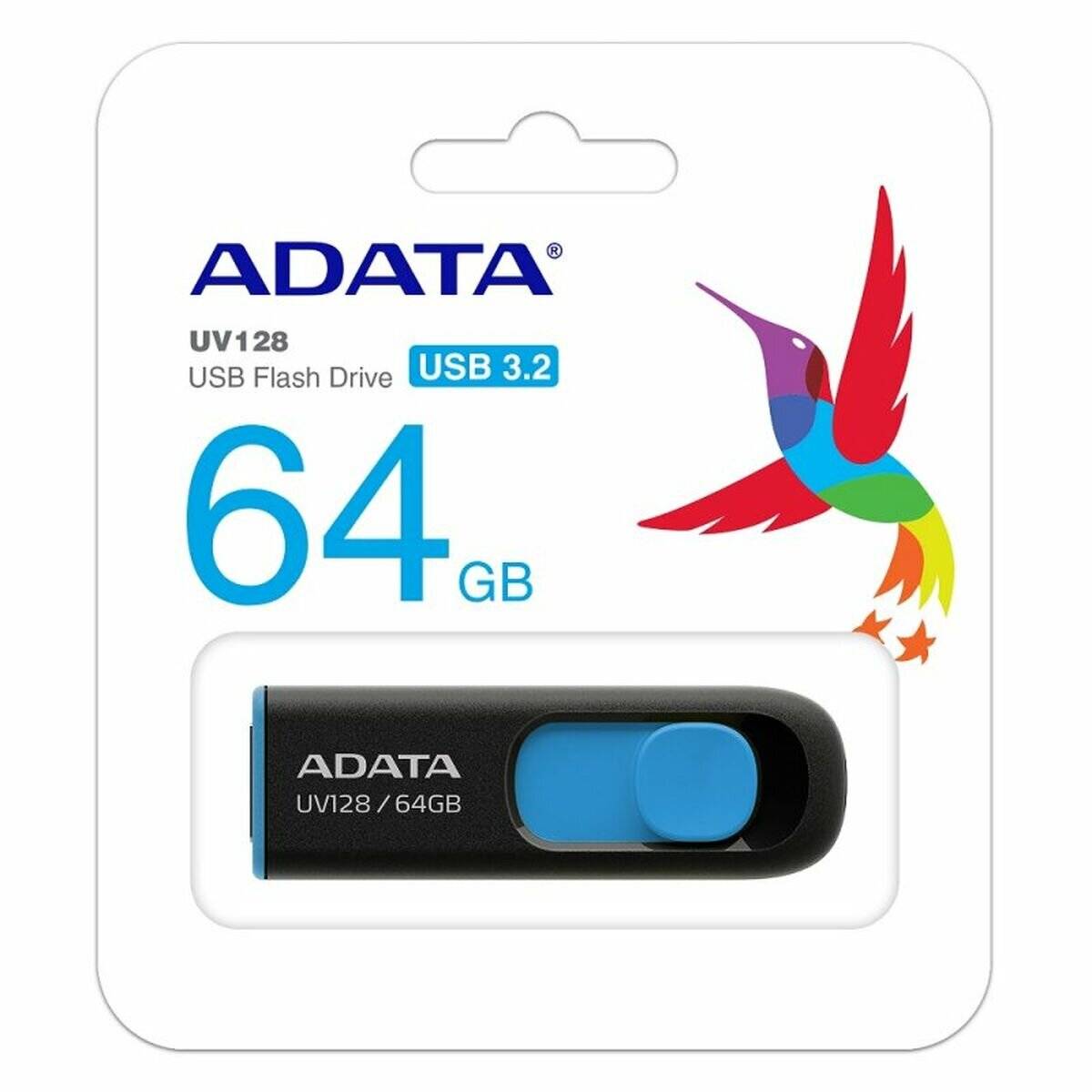 Dash Drive UV128 64 GB (schwarz/blau, USB-A 3.2 Gen 1)