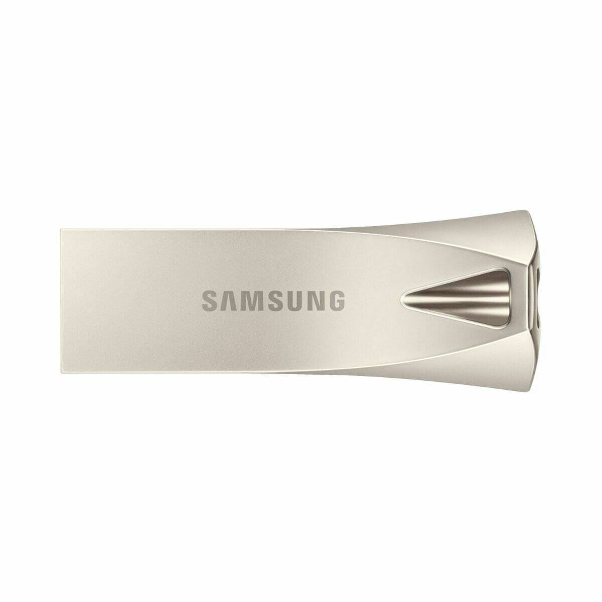 Samsung USB-Stick, metallic Design, Frontansicht.