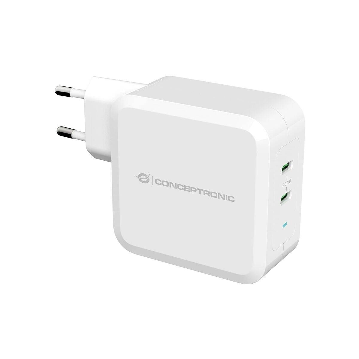 CONCEPTRONIC Ladegerät 2Port 100W,USB-C PD weiß