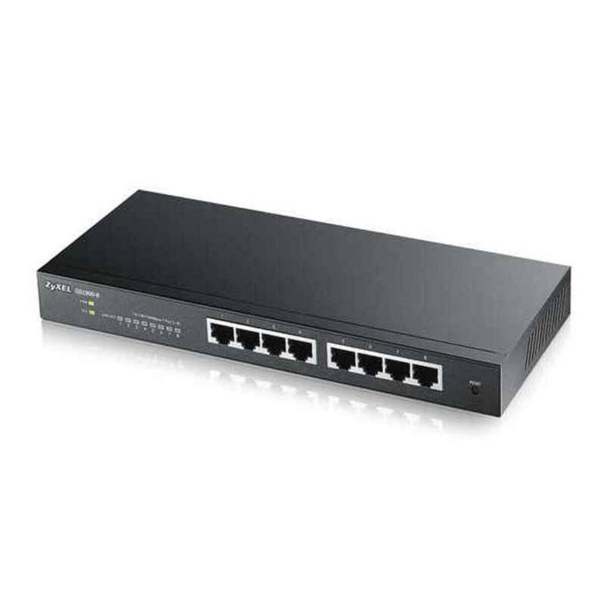 Zyxel Switch 8x GbE GS1900-8 smart switch,desktop,fanless