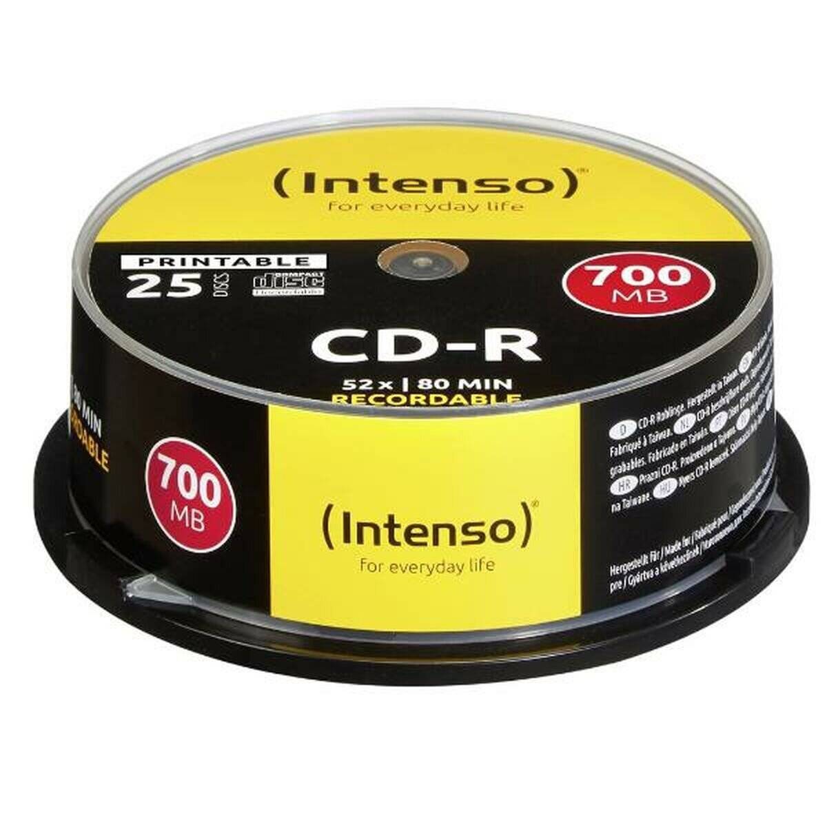 CD-R Intenso 700MB 25pcs Cakebox printable inkjet 52