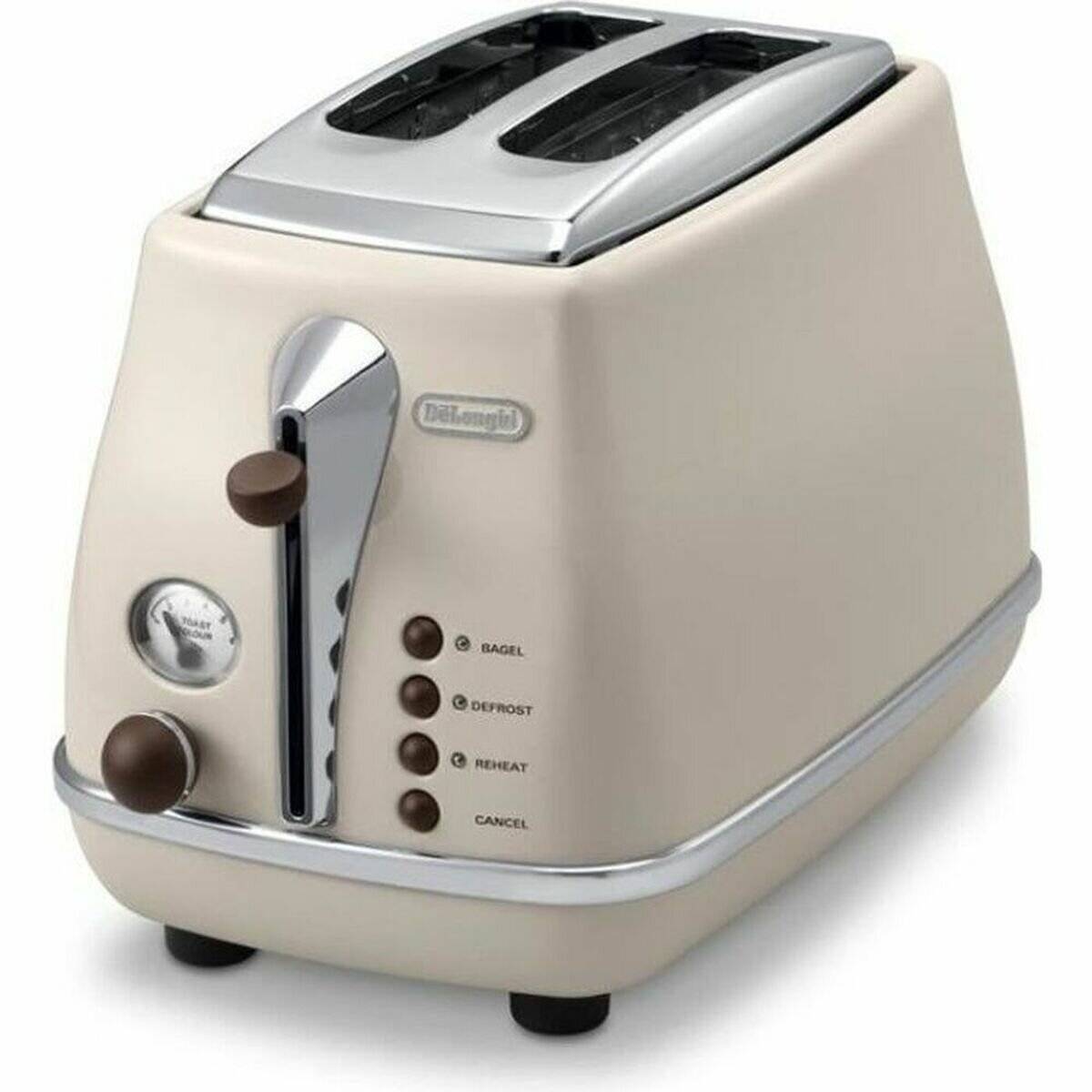 Toaster Icona Vintage CTOV 2103.BG (beige, 900 Watt, für 2 Scheiben Toast)