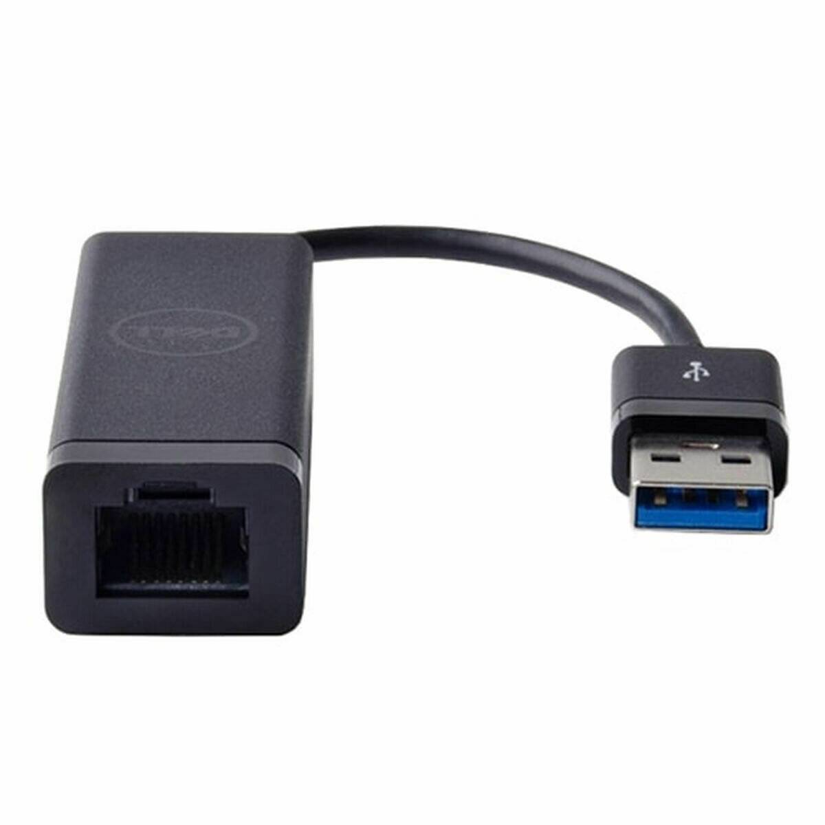 USB 3.2 Gen 1 Adapter, USB-A Stecker > RJ-45 Buchse (schwarz, Gigabit LAN)