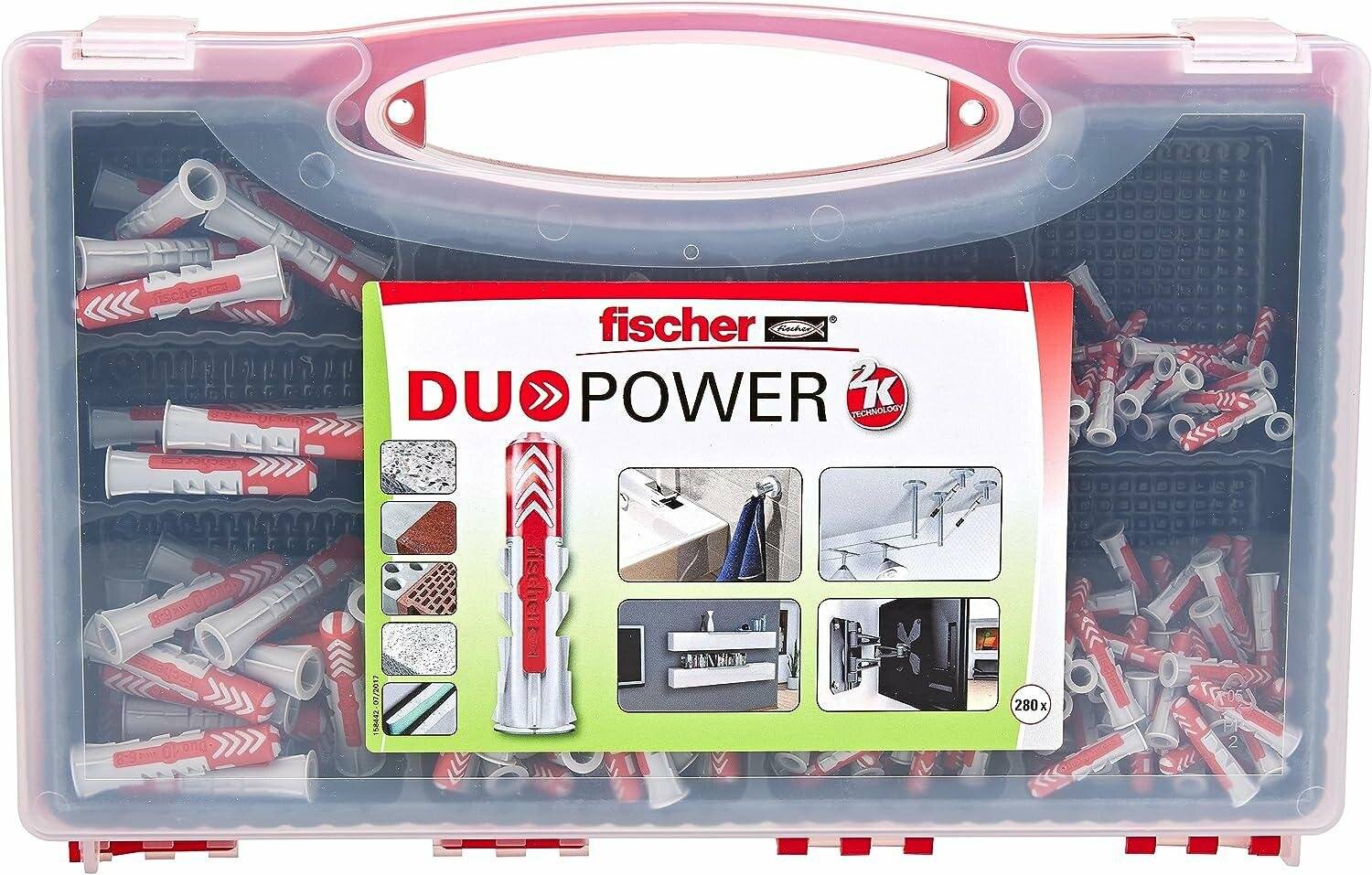 fischer RED BOX DUOPOWER, Dübel (hellgrau/rot, 280-teilig)