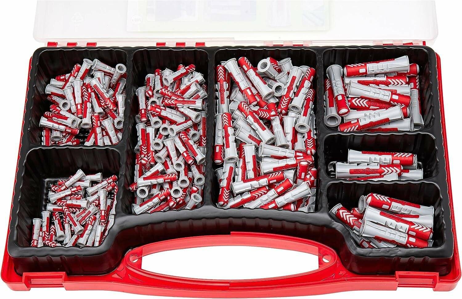 fischer RED BOX DUOPOWER, Dübel (hellgrau/rot, 280-teilig)
