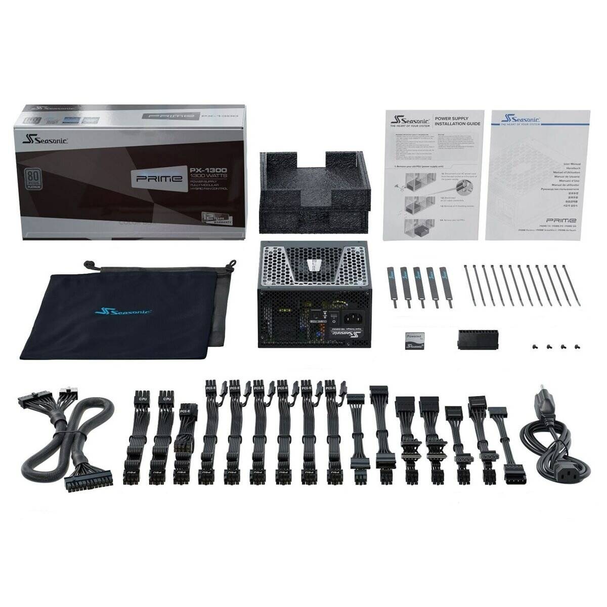 PRIME TX-1300 (schwarz, 1x 12VHPWR, 6x PCIe, Kabel-Management, 1300 Watt)