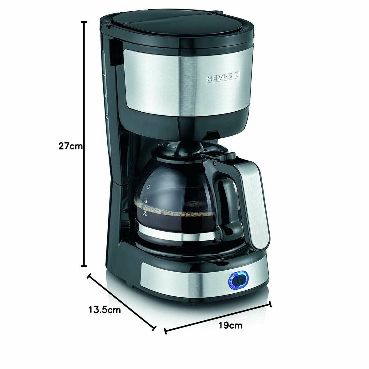 SEVERIN KA4808 Kaffeemaschine silber, 4 Tassen