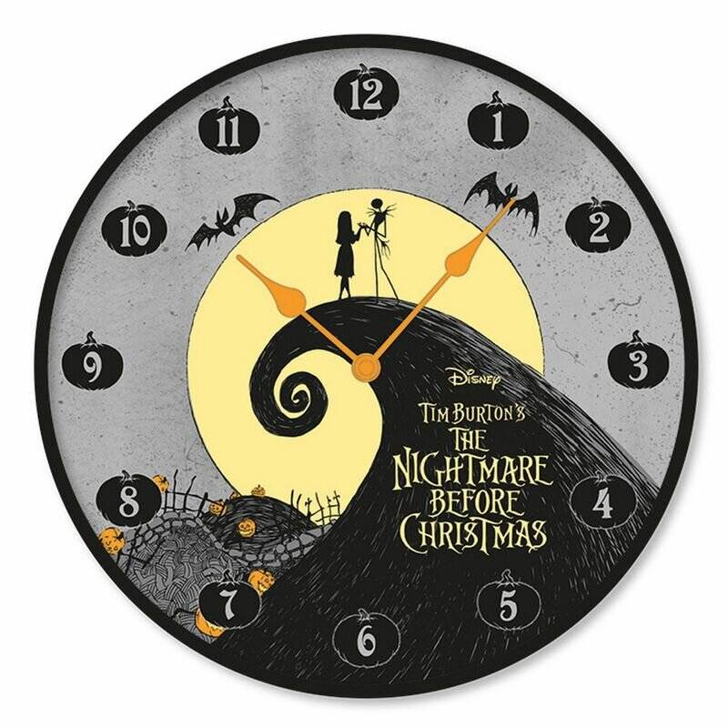 Disney Nightmare Before Christmas Silhouette Wanduhr
