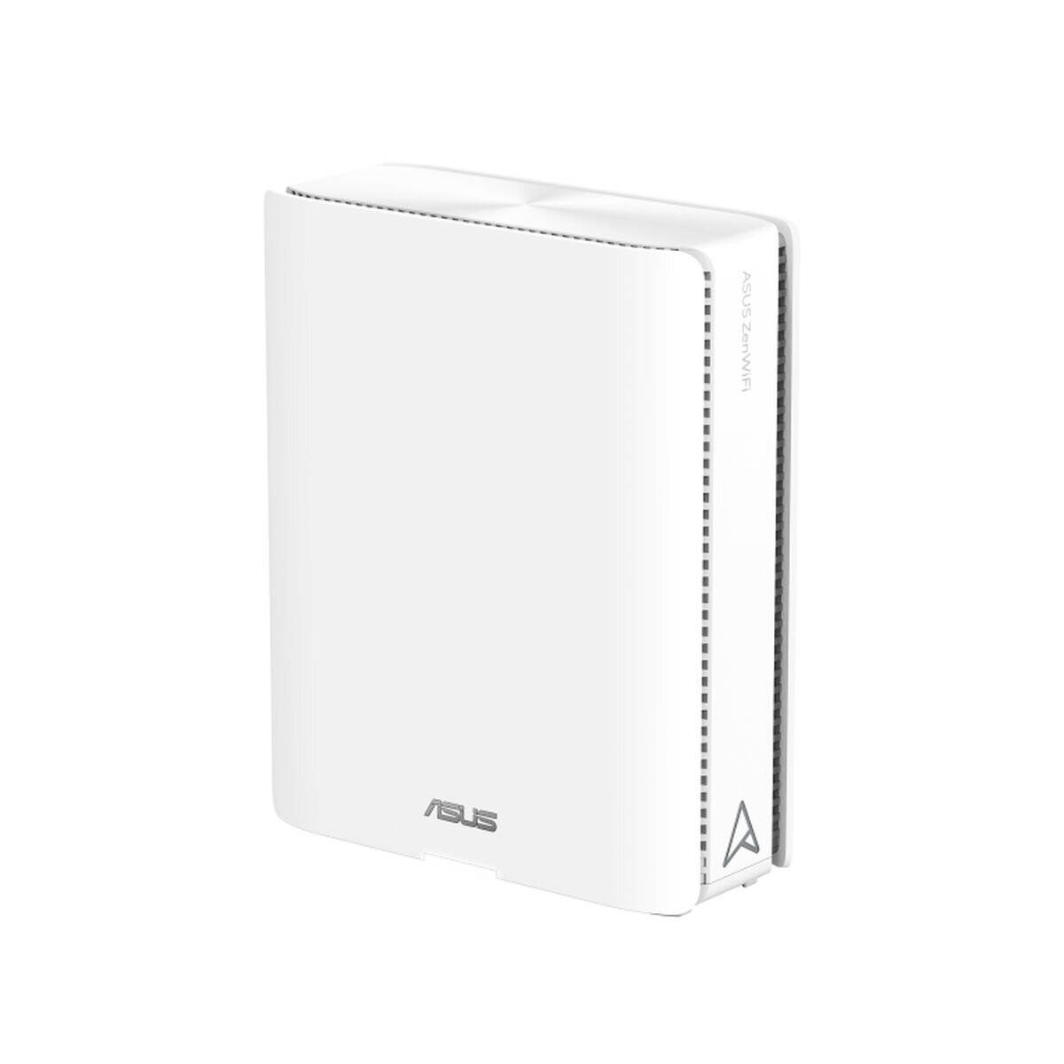 WLAN-Router von Asus in Weiß mit rechteckiger, minimalistischer Gestaltung.