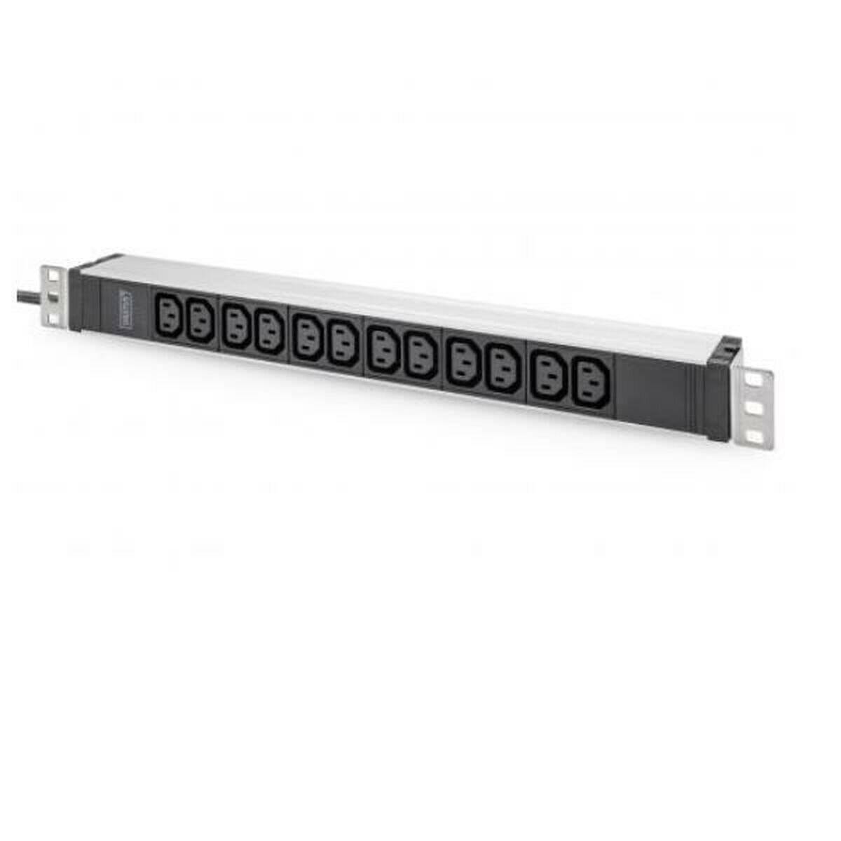 DIGITUS PDU 1U, 12xC13, Ausgänge 230V/16A schwarz
