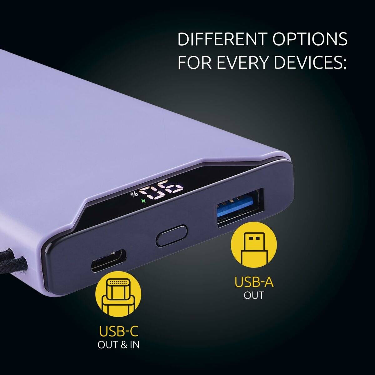 Intenso Powerbank F10000 Lila 10000 mAh inkl. USB-C to Type-C