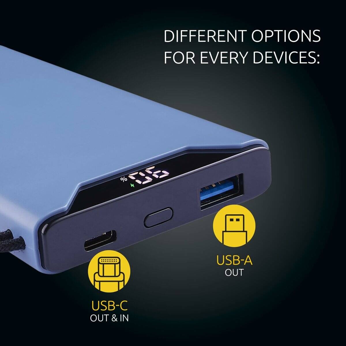 Intenso Powerbank F10000 Blau 10000 mAh inkl. USB-C to Type-C