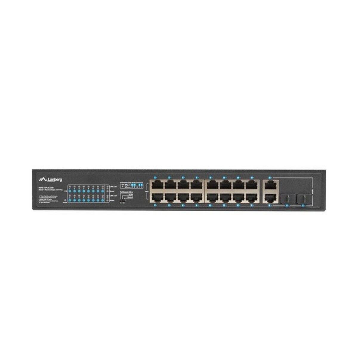 Lanberg Switch 16X 100MB DSP+/2X 1GB/1X SFP Rack 19 Unmanag